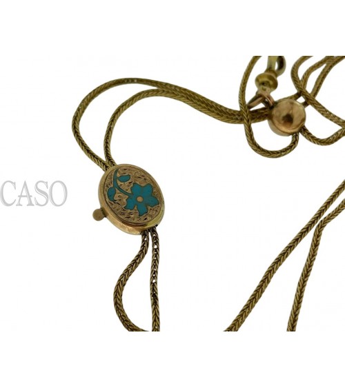 ANTICO SALISCENDI IN ORO CON SMALTI