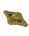 SPILLA VINTAGE IN ORO CON SMALTI ANTONIO TRIUNFO