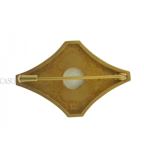 SPILLA VINTAGE IN ORO CON SMALTI ANTONIO TRIUNFO