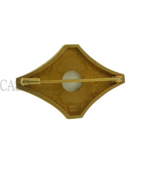 SPILLA VINTAGE IN ORO CON SMALTI ANTONIO TRIUNFO
