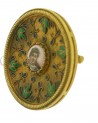 SPILLA VINTAGE IN ORO CON SMALTI ANTONIO TRIUNFO NAPOLI