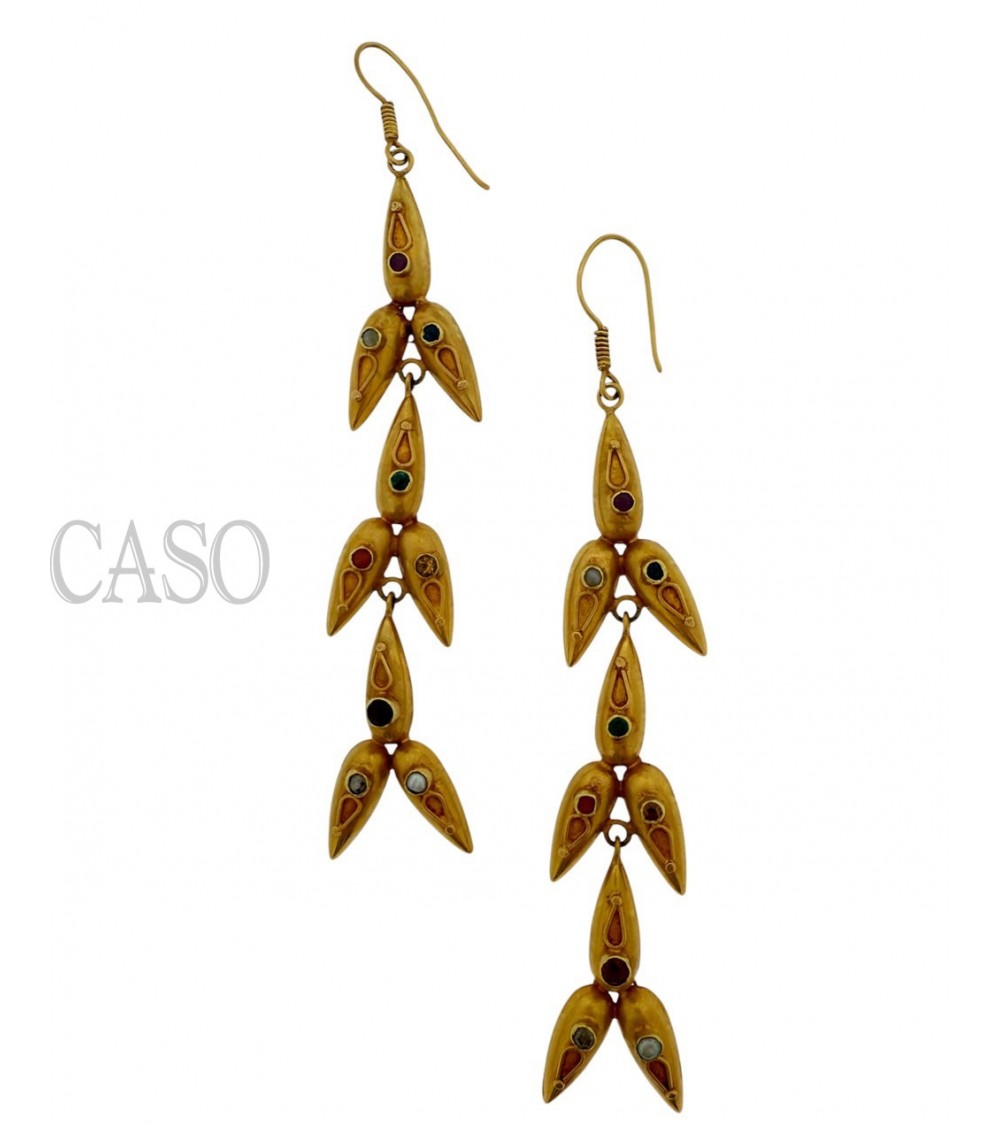 ORECCHINI VINTAGE PENDENTI ORO GIALLO