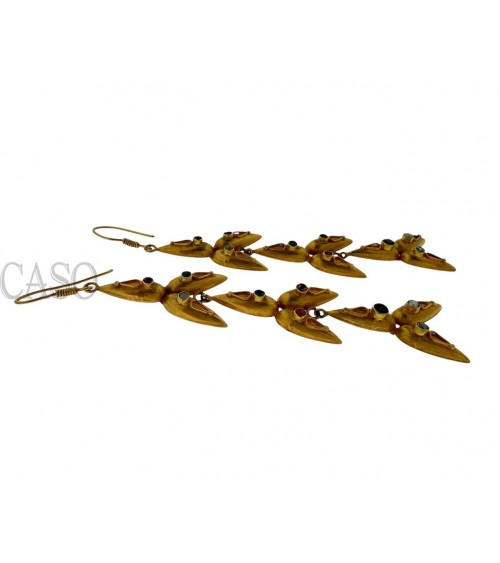 ORECCHINI VINTAGE PENDENTI ORO GIALLO