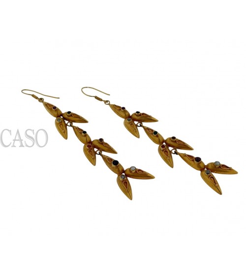 ORECCHINI VINTAGE PENDENTI ORO GIALLO