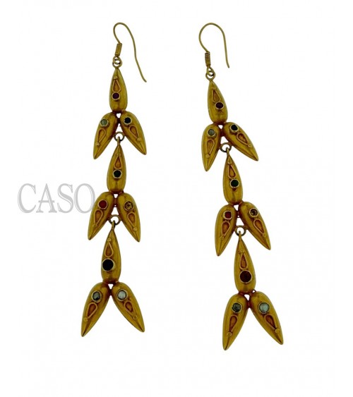 ORECCHINI VINTAGE PENDENTI ORO GIALLO