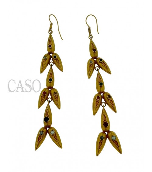 ORECCHINI VINTAGE PENDENTI ORO GIALLO