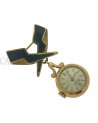 SPILLA OROLOGIO VINTAGE IN ORO E SMALTO