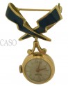 SPILLA OROLOGIO VINTAGE IN ORO E SMALTO