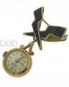 SPILLA OROLOGIO VINTAGE IN ORO E SMALTO