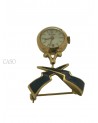 SPILLA OROLOGIO VINTAGE IN ORO E SMALTO