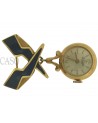 SPILLA OROLOGIO VINTAGE IN ORO E SMALTO