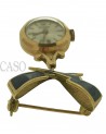 SPILLA OROLOGIO VINTAGE IN ORO E SMALTO