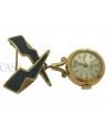 SPILLA OROLOGIO VINTAGE IN ORO E SMALTO