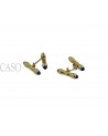 YELLOW GOLD AND SAPPHIRE VINTAGE CUFFLINKS