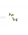 YELLOW GOLD AND SAPPHIRE VINTAGE CUFFLINKS