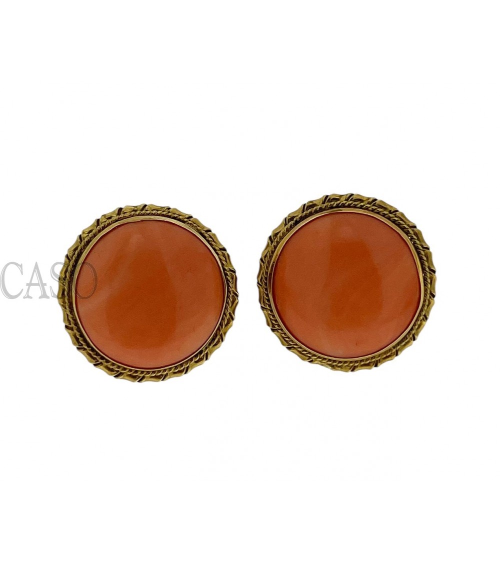 ORECCHINI VINTAGE CORALLO E ORO