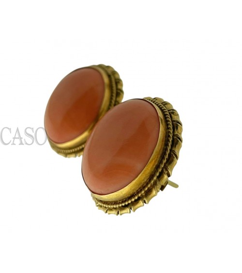 ORECCHINI VINTAGE CORALLO E ORO