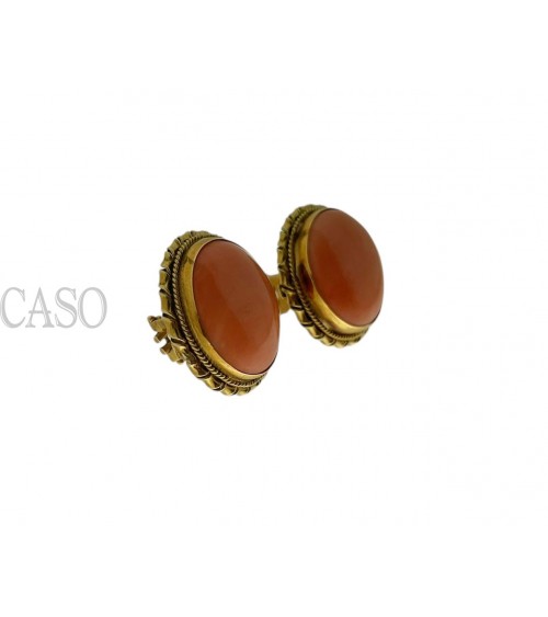 ORECCHINI VINTAGE CORALLO E ORO