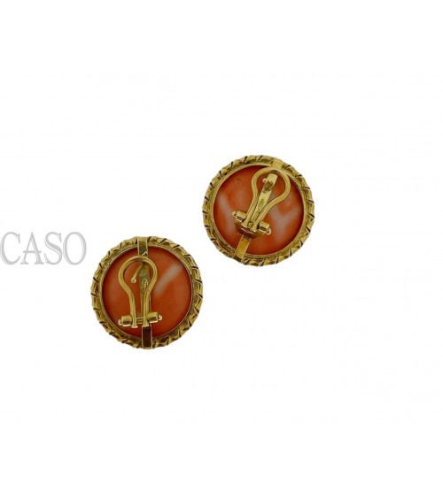 ORECCHINI VINTAGE CORALLO E ORO