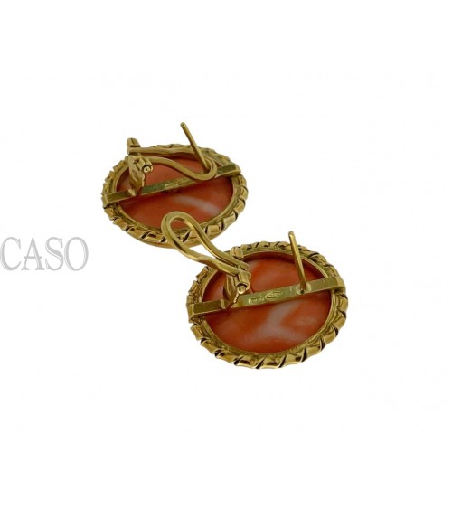 ORECCHINI VINTAGE CORALLO E ORO