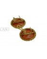 ORECCHINI VINTAGE CORALLO E ORO
