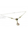 GIROCOLLO VINTAGE CON PENDENTE BRILLANTI E ZAFFIRI