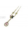 GIROCOLLO VINTAGE CON PENDENTE BRILLANTI E ZAFFIRI
