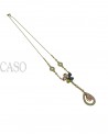 GIROCOLLO VINTAGE CON PENDENTE BRILLANTI E ZAFFIRI