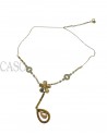 GIROCOLLO VINTAGE CON PENDENTE BRILLANTI E ZAFFIRI