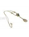 GIROCOLLO VINTAGE CON PENDENTE BRILLANTI E ZAFFIRI