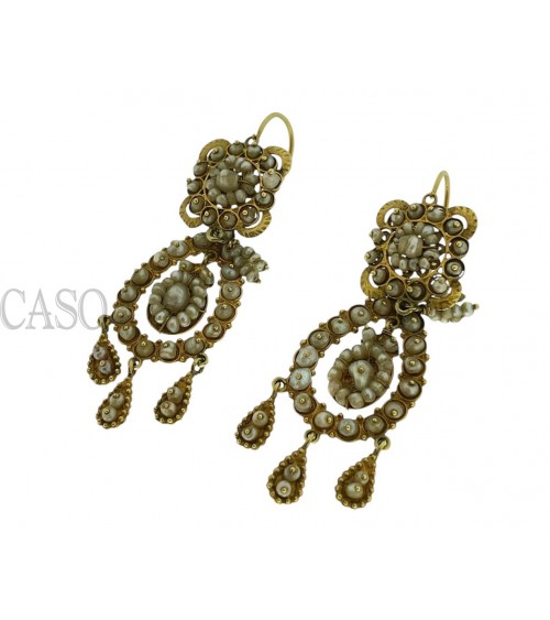 ORECCHINI ANTICHI CON MICRO PERLINE