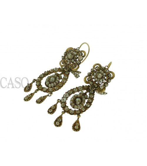 ORECCHINI ANTICHI CON MICRO PERLINE