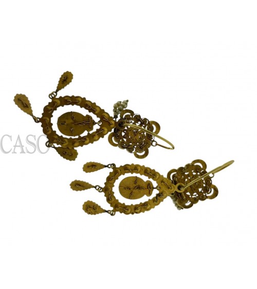 ORECCHINI ANTICHI CON MICRO PERLINE