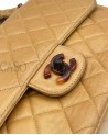 CHANEL VINTAGE MEDIA IN PELLE BEIGE CON BACHELITE