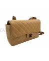 CHANEL VINTAGE MEDIA IN PELLE BEIGE CON BACHELITE