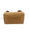 CHANEL VINTAGE MEDIA IN PELLE BEIGE CON BACHELITE
