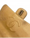 CHANEL VINTAGE MEDIA IN PELLE BEIGE CON BACHELITE