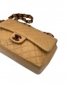 CHANEL VINTAGE MEDIA IN PELLE BEIGE CON BACHELITE