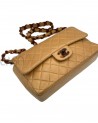 CHANEL VINTAGE MEDIA IN PELLE BEIGE CON BACHELITE