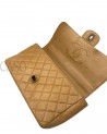 CHANEL VINTAGE MEDIA IN PELLE BEIGE CON BACHELITE