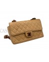CHANEL VINTAGE MEDIA IN PELLE BEIGE CON BACHELITE