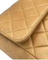 CHANEL VINTAGE MEDIA IN PELLE BEIGE CON BACHELITE