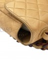 CHANEL VINTAGE MEDIA IN PELLE BEIGE CON BACHELITE