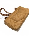 CHANEL VINTAGE MEDIA IN PELLE BEIGE CON BACHELITE