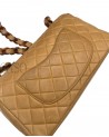 CHANEL VINTAGE MEDIA IN PELLE BEIGE CON BACHELITE