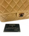 CHANEL VINTAGE MEDIA IN PELLE BEIGE CON BACHELITE