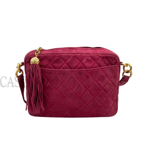 BORSA CHANEL MODELLO CAMERA IN SUEDE FRAGOLA
