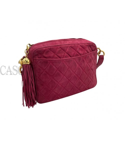 BORSA CHANEL MODELLO CAMERA IN SUEDE FRAGOLA