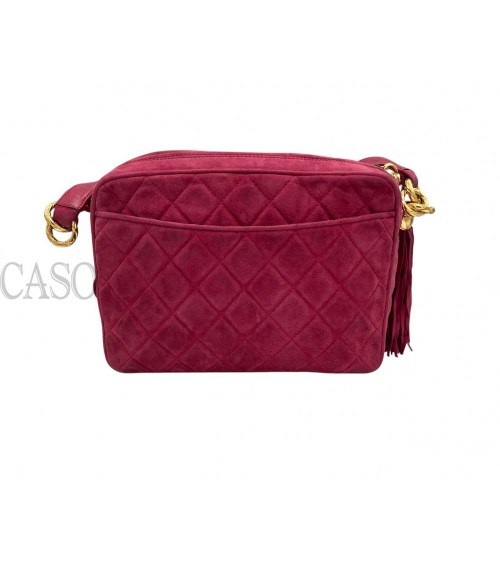BORSA CHANEL MODELLO CAMERA IN SUEDE FRAGOLA