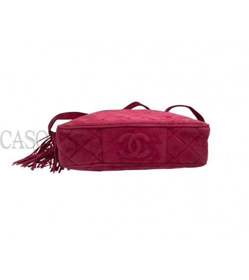 BORSA CHANEL MODELLO CAMERA IN SUEDE FRAGOLA